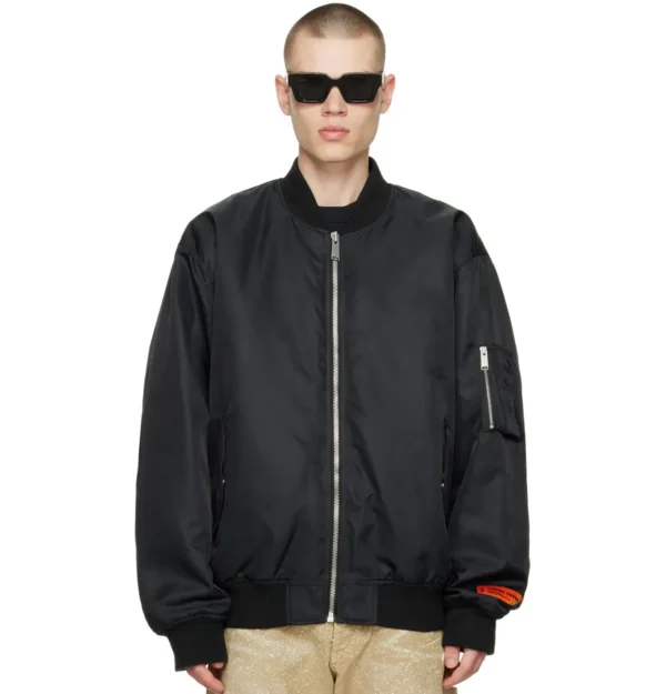 8 Ball Black Nylon Bomber Jacket