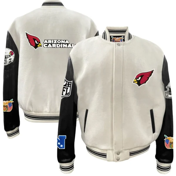 Arizona Cardinals Jeff Hamilton Ribbed Knitted wool Varsity Jacket