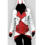 Assassins Creed Connor Kenway Red And White Hoodie Coat