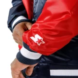 Atlanta Braves Color – Navy-Red Block Satin Varsity J
