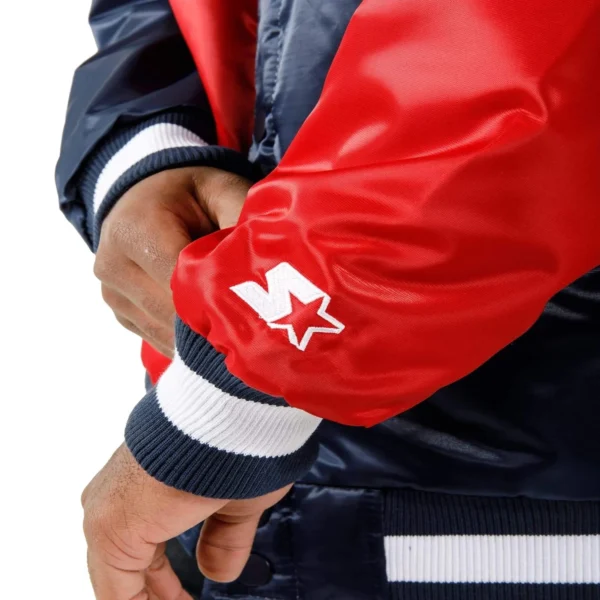 Atlanta Braves Color – Navy-Red Block Satin Varsity J