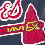 Atlanta Braves Full Real Leather Varsity Jacket Na