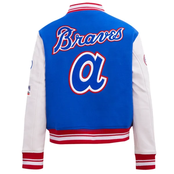 Atlanta Braves Retro CLassic Women’s Varsity Jacket Wool & Leather