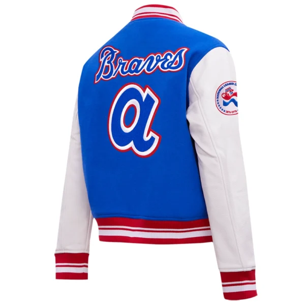 Atlanta Braves Retro CLassic Women’s Varsity Jacket Wool & Leather