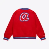 Atlanta Braves Red Lightweight Satin Varsity Jacke