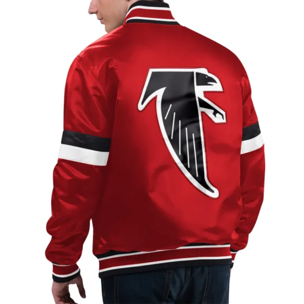 Atlanta Falcons Gridiron Classics Home Game Red Satin Varsity Jacket