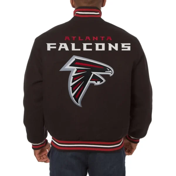 Atlanta Falcons Handmade Black Full Wool Varsity Jacket