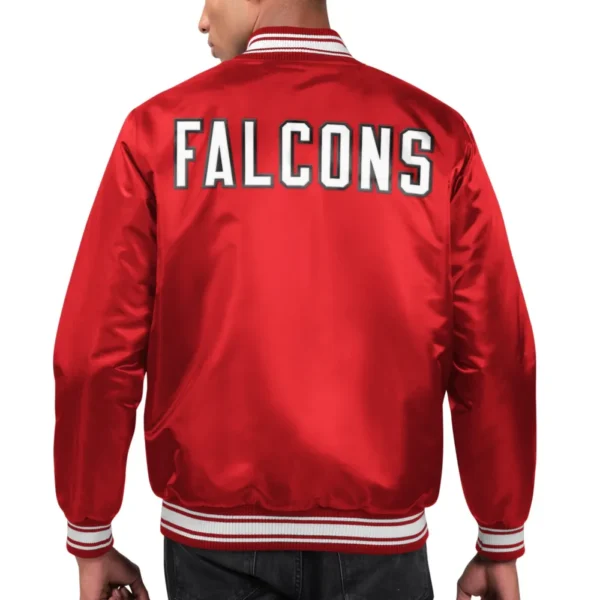 Atlanta Falcons Locker Room Big logo Satin Varsity Red Jacket