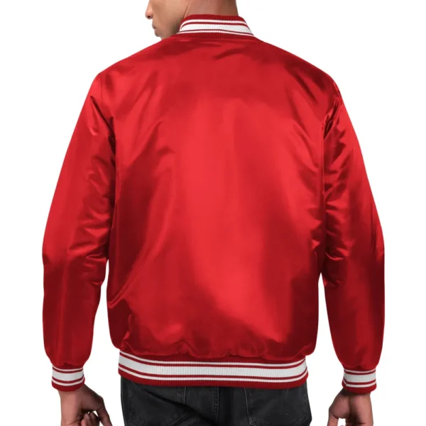 Atlanta Falcons Locker Room Red Satin Varsity Jacket