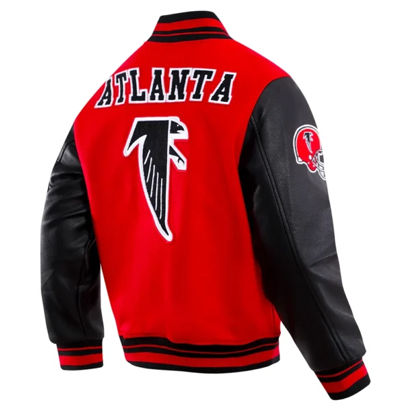 Atlanta Falcons Retro Classic Wool & Leather Varsity Red/Black Jacket