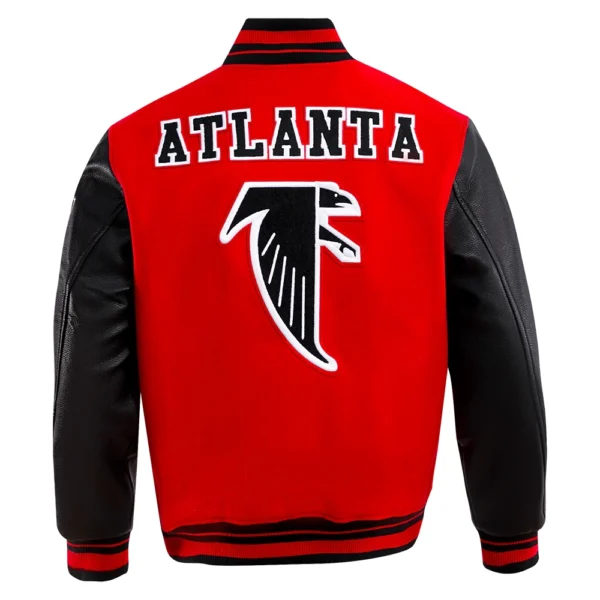 Atlanta Falcons Retro Classic Wool & Leather Varsity Red/Black Jacket