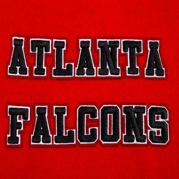 Atlanta Falcons Retro Classic Wool & Leather Varsity Red/Black Jacket