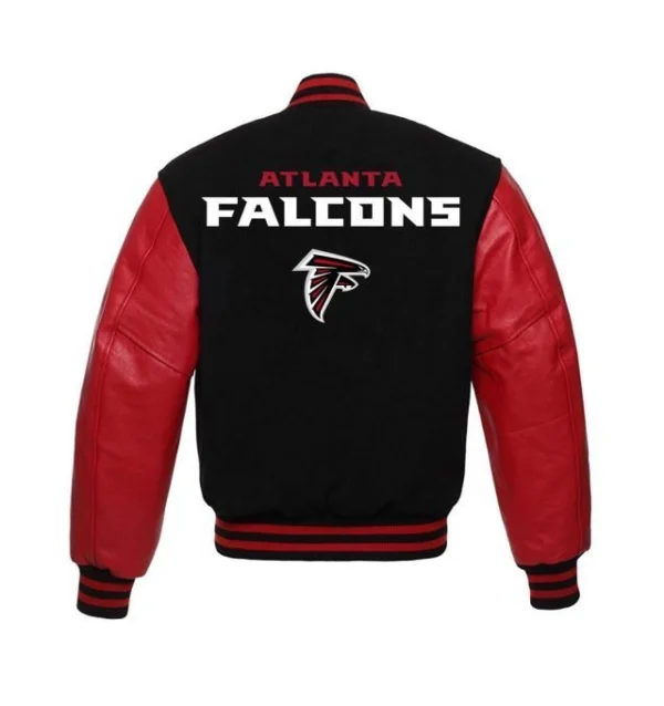 Atlanta Falcons Red and Black Varsity Jacket