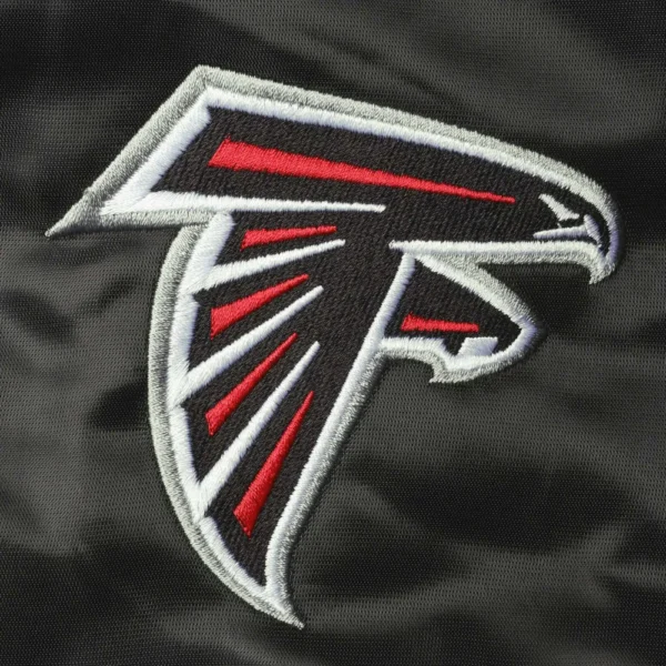 Atlanta Falcons Locker Room Black Satin Varsity Jacket