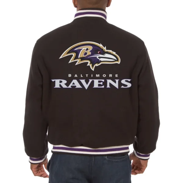 Baltimore Ravens Handmade Wool Jacket – Black