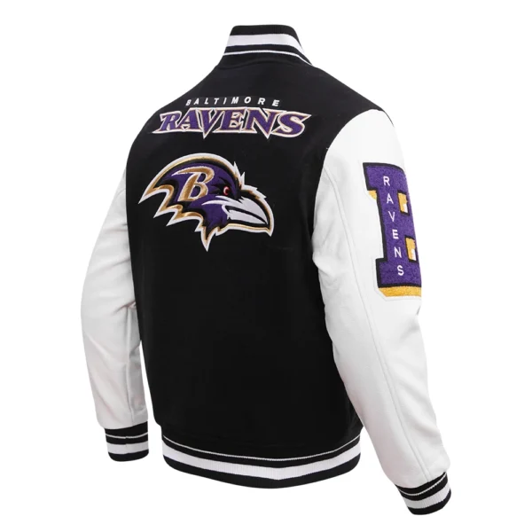 Baltimore Ravens Mashup Wool & Leather Varsity Jacket