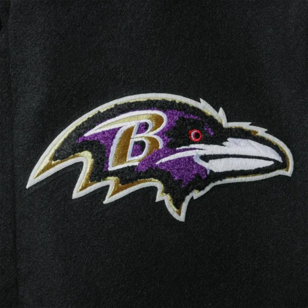 Baltimore Ravens Logo Black/White Varsity Jacket