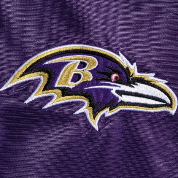 Baltimore Ravens Prime Time Twill Black Satin Varsity Jacket