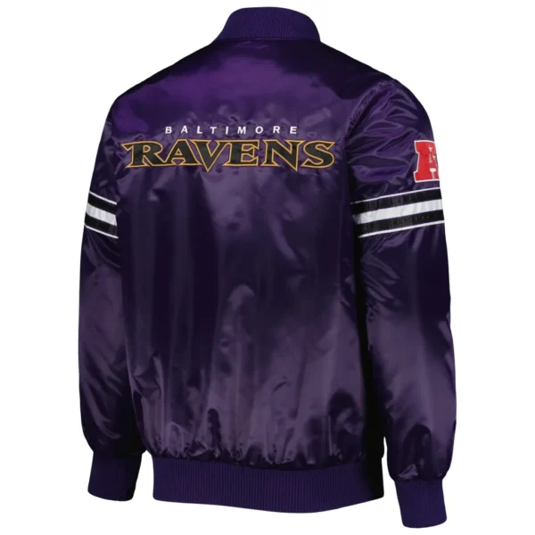 Baltimore Ravens The Pick and Roll Purple Satin Varsity Jacket