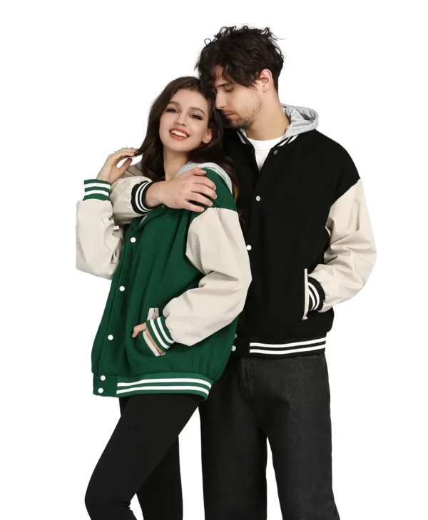 Baseball Couple Casual Bomber Varsity Jacke