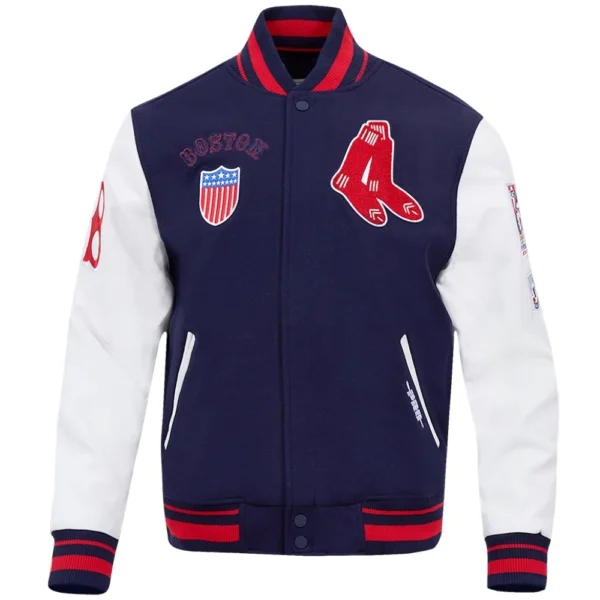 Boston Red Sox Classic Retro Wool & Leather Varsity Jacket