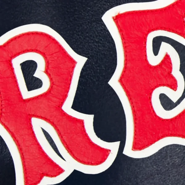 Boston Red Sox Full Real Leather Varsity – Navy Jacket