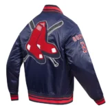 Boston Red Sox Full-Snap Mashup Satin Navy Varsity Jac