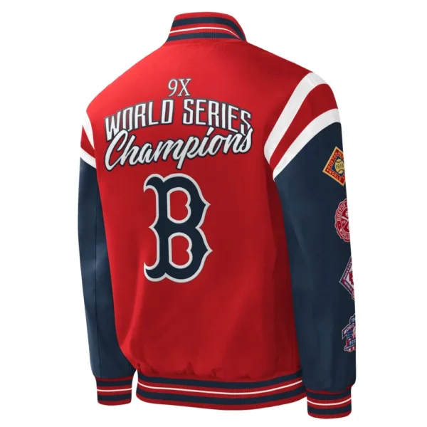 Boston Red Sox G-III Sports by Carl Banks Full-Snap Satin Jacket Varsity