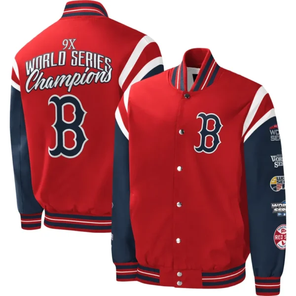 Boston Red Sox G-III Sports by Carl Banks Full-Snap Satin Jacket Varsity