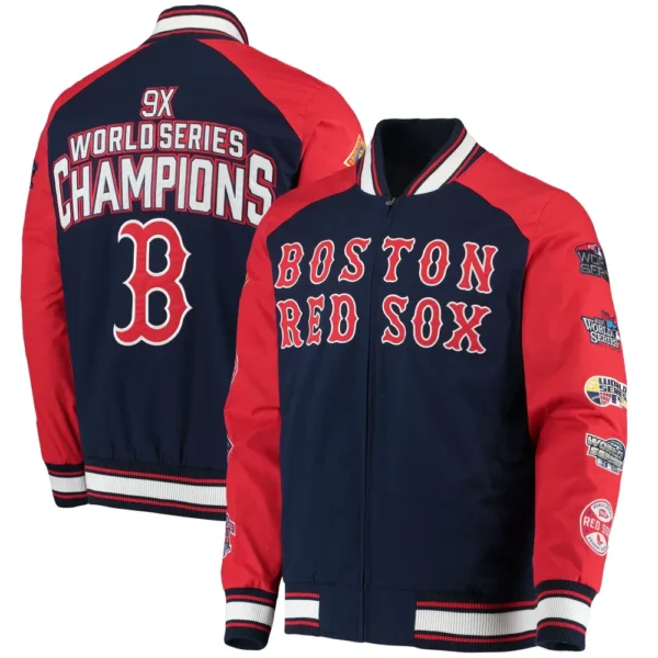 Boston Red Sox G-III Sports by Carl Banks Full-Zip Cotton Jacket Varsity