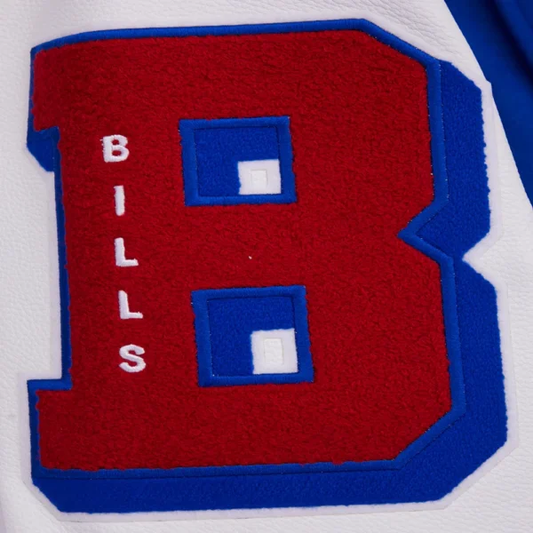 Buffalo Bills Mashup Wool & Leather Blue/White Varsity Jacket