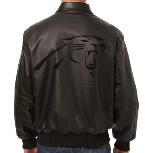 Carolina Panthers Bomber Leather Varsity Jacket