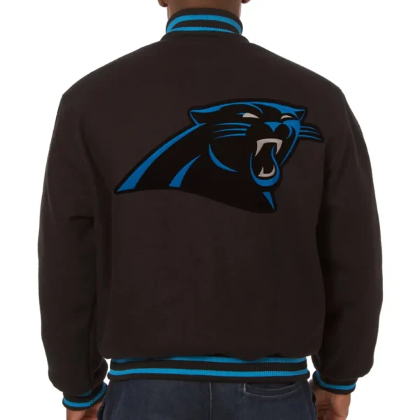 Carolina Panthers Classic Rib Wool Varsity Jacket