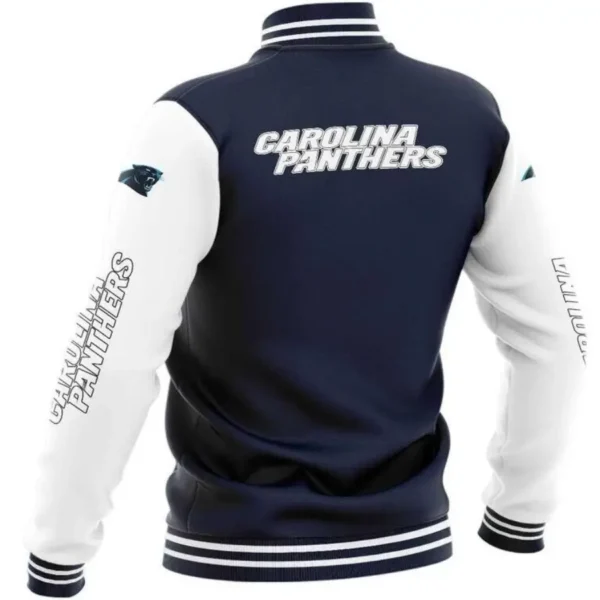 Carolina Panthers Classic Rib Wool/Leather Varsity Jacket