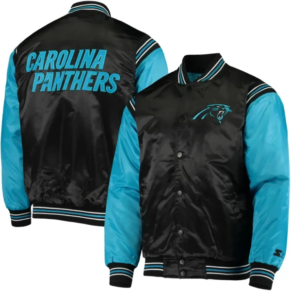 Carolina Panthers Satin Varsity Jacket