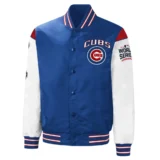 Chicago Cubs 3x World Series Champions Full-Snap Polyester Varsity Jacket Blue:White