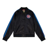 Chicago Cubs Full-Snap Raglan Satin Varsity Jacket