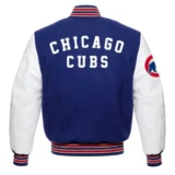 Chicago Cubs Letterman Varsity Jacket Wool & Leathe