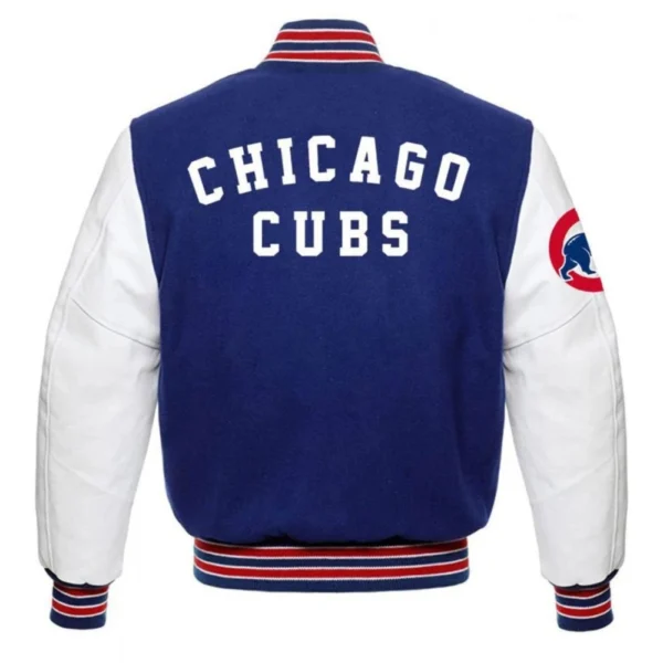 Chicago Cubs Letterman Varsity Jacket Wool & Leathe