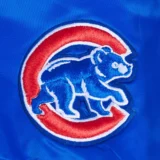 Chicago Cubs Mashup Full-Snap Satin Varsity Blue Jacket W