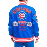 Chicago Cubs Old English Satin Varsity Jacket B