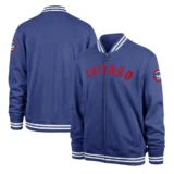Chicago Cubs Pack Pro Camden Track Full-Zip Varsity Jacket – Bl