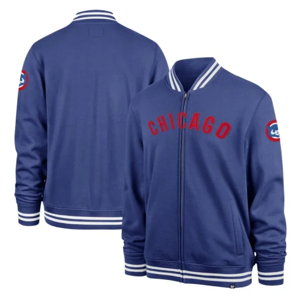 Chicago Cubs Pack Pro Camden Track Full-Zip Varsity Jacket – Bl