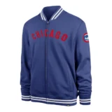 Chicago Cubs Pack Pro Camden Track Full-Zip Varsity Jacket – Blue