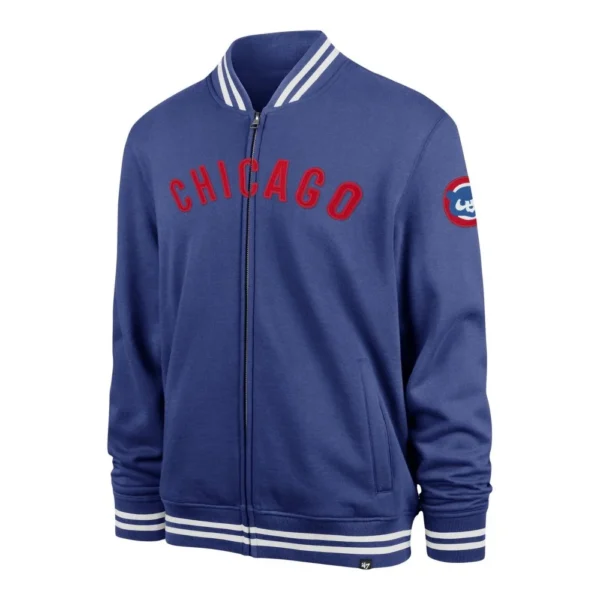 Chicago Cubs Pack Pro Camden Track Full-Zip Varsity Jacket – Blue