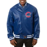 Chicago Cubs Real Leather Varsity Jacket – Blue