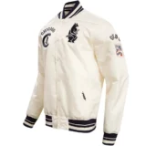 Chicago Cubs Retro Classic Satin Varsity Jacket Knitted