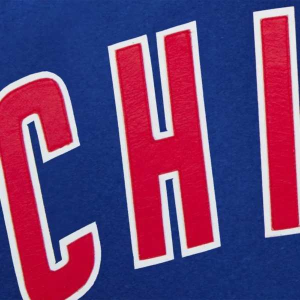 Chicago Cubs Two-Tone Embroidered Logo Wool Varsity Jacket Blue:Gr
