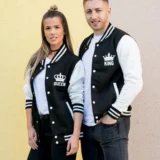 Couple Varsity Queen Jacket : King