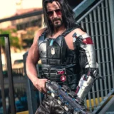 Cyberpunk 2077 Johnny Silverhand Black Vest